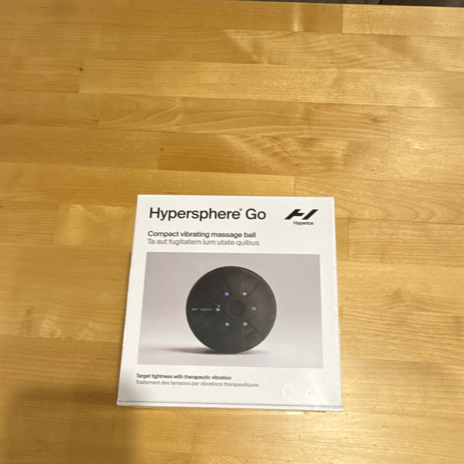 Hyperice Hypersphere Go Vibrating Massage Ball, Black Silicone 3in Back/Neck/Leg