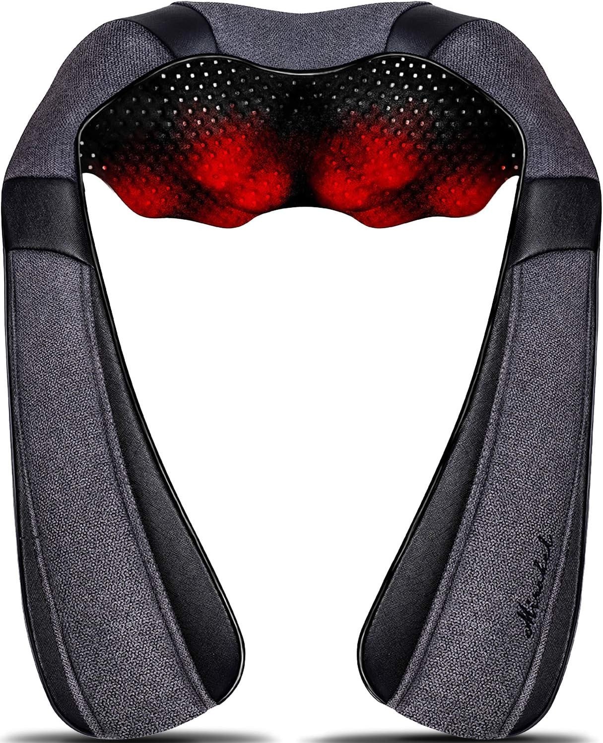 Shiatsu Neck and Shoulder Massager: Pain Relief with Heating Function, Wearable