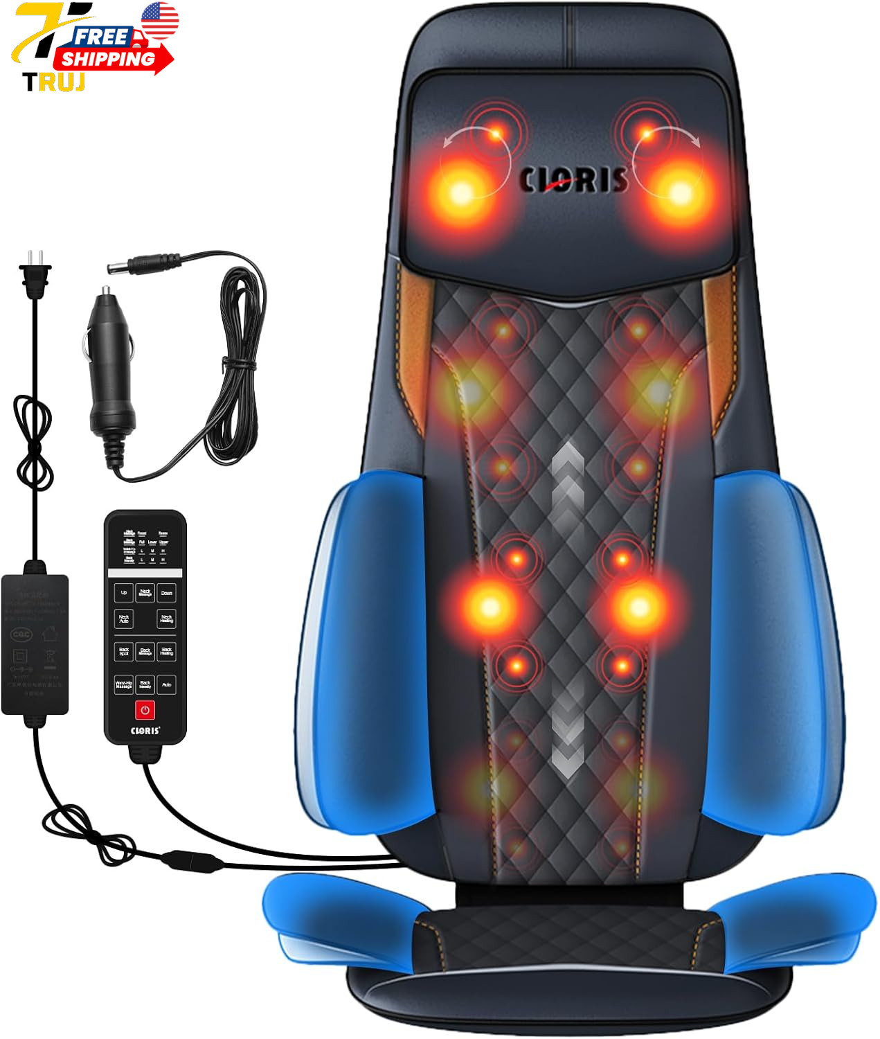 Neck Back Massager with Heat Automatic Adjustable for Full Body Relaxation NEW