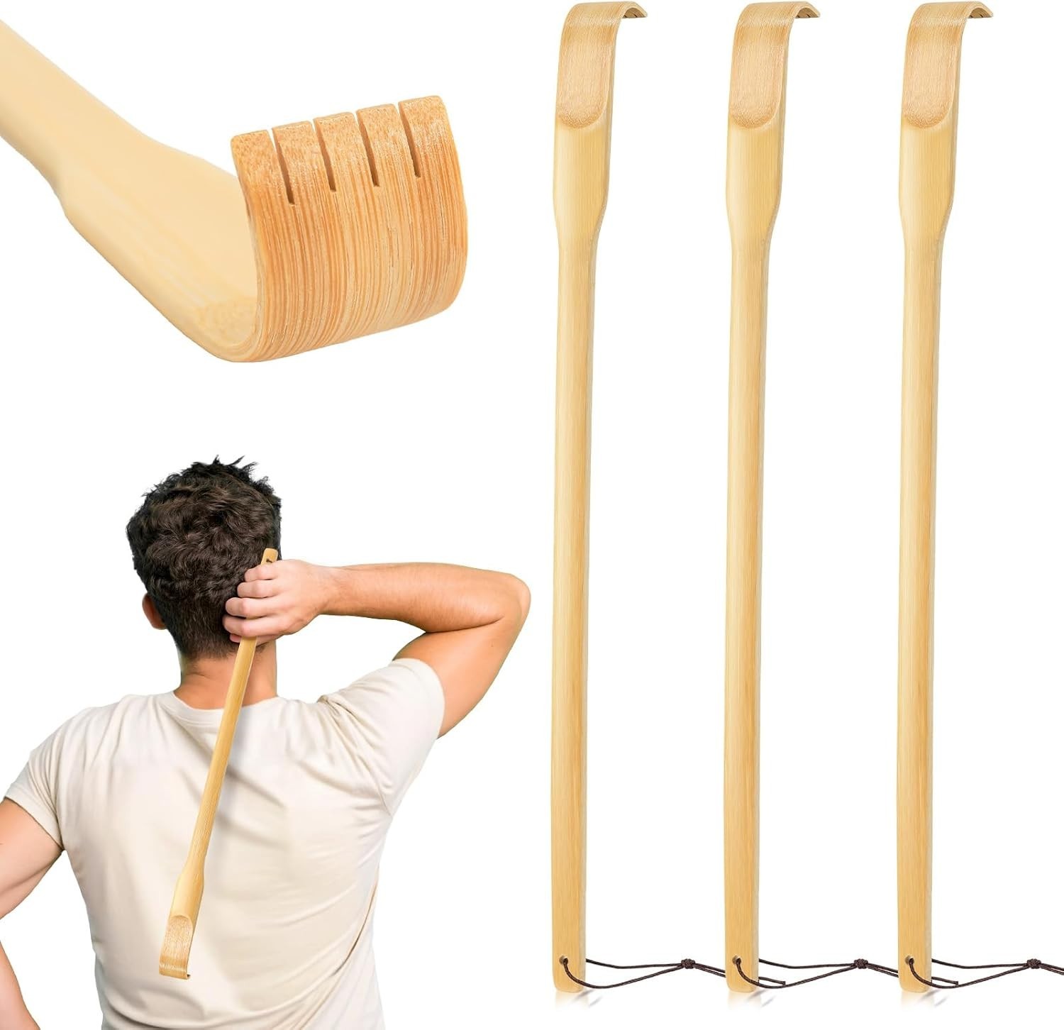 Therapeutic Bamboo Back Scratchers, 16.5″ – Perfect Gift for Pregnant Women
