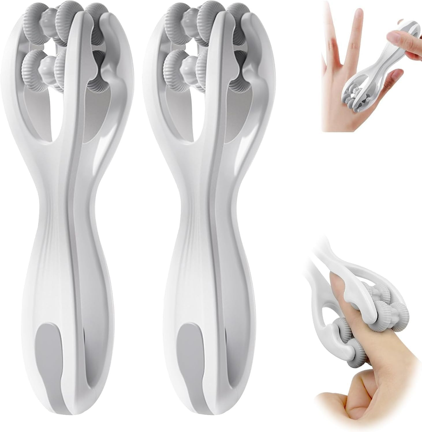 2Pack Finger Massager Roller Hand Pain Relief Arthritis Acupressure Massage Tool