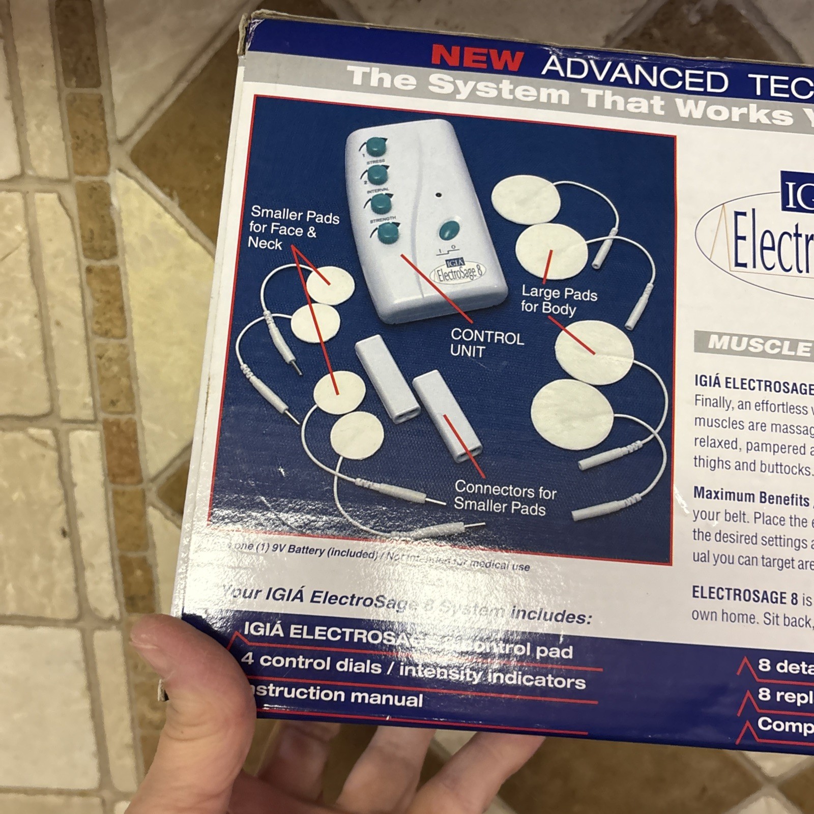 IGIA ElectroSage 8 muscle massage tens unit Open Box