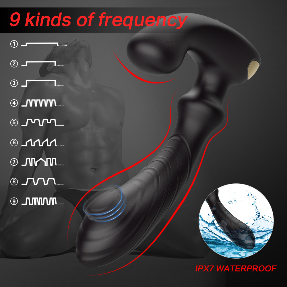 Prostate Massager Dual Motor Ring Vibrators Waterproof Powerful Flapping