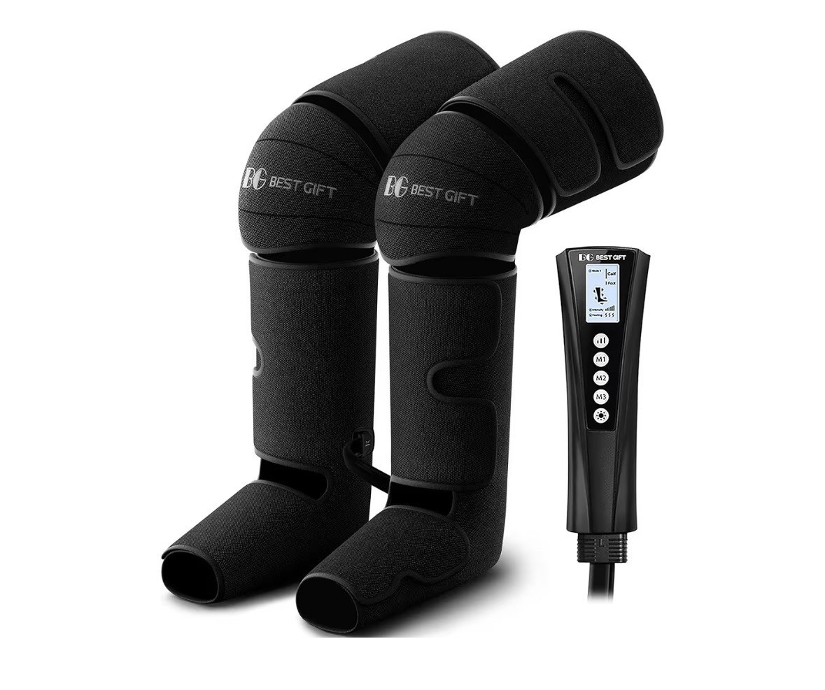 BestGift Air Compression Massager with Heat for Foot,Leg,Calf,Thigh and Knee