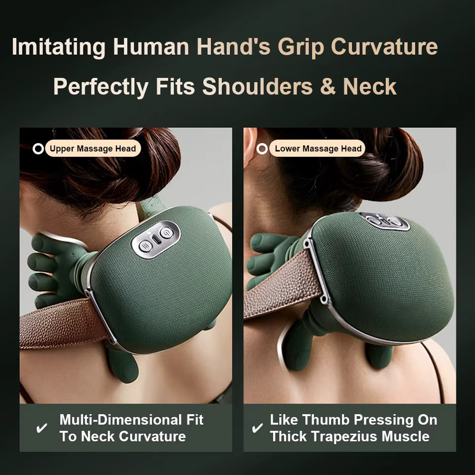 Neck and Shoulder Massager, finger-pressure, Shiatsu, Neck Massager, back and…