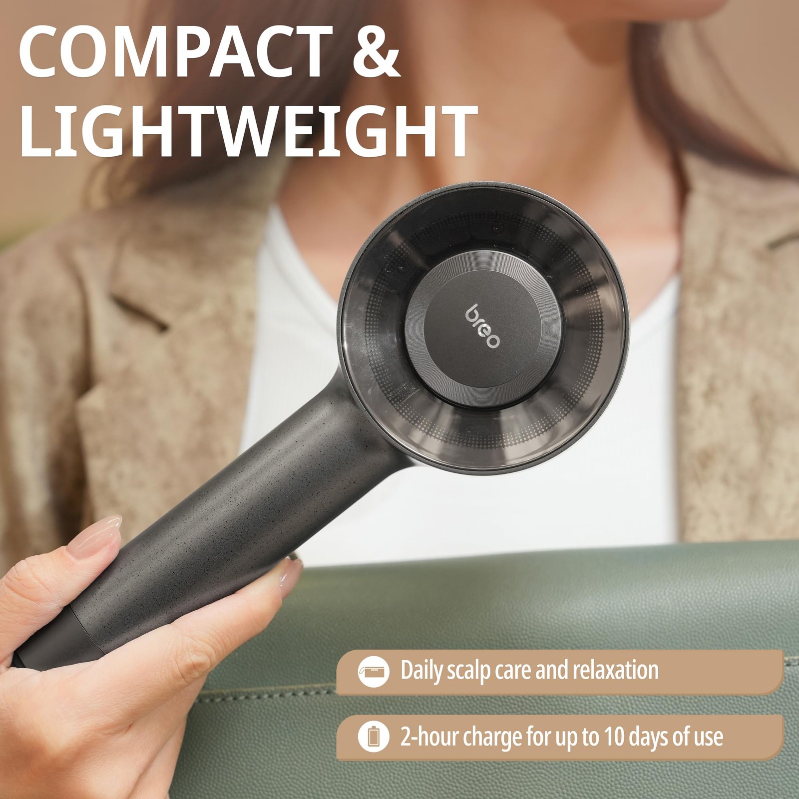 Breo Scalp 3L Laser Hair Growth Comb with 650nm Infrared Technology, 360° Red