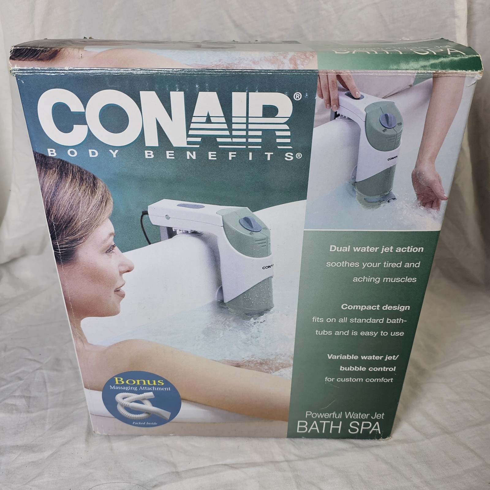 Conair Body Benefits Hydro Bath Spa BTS1SED Dual Hydro Jet Action Tested w/ Hose