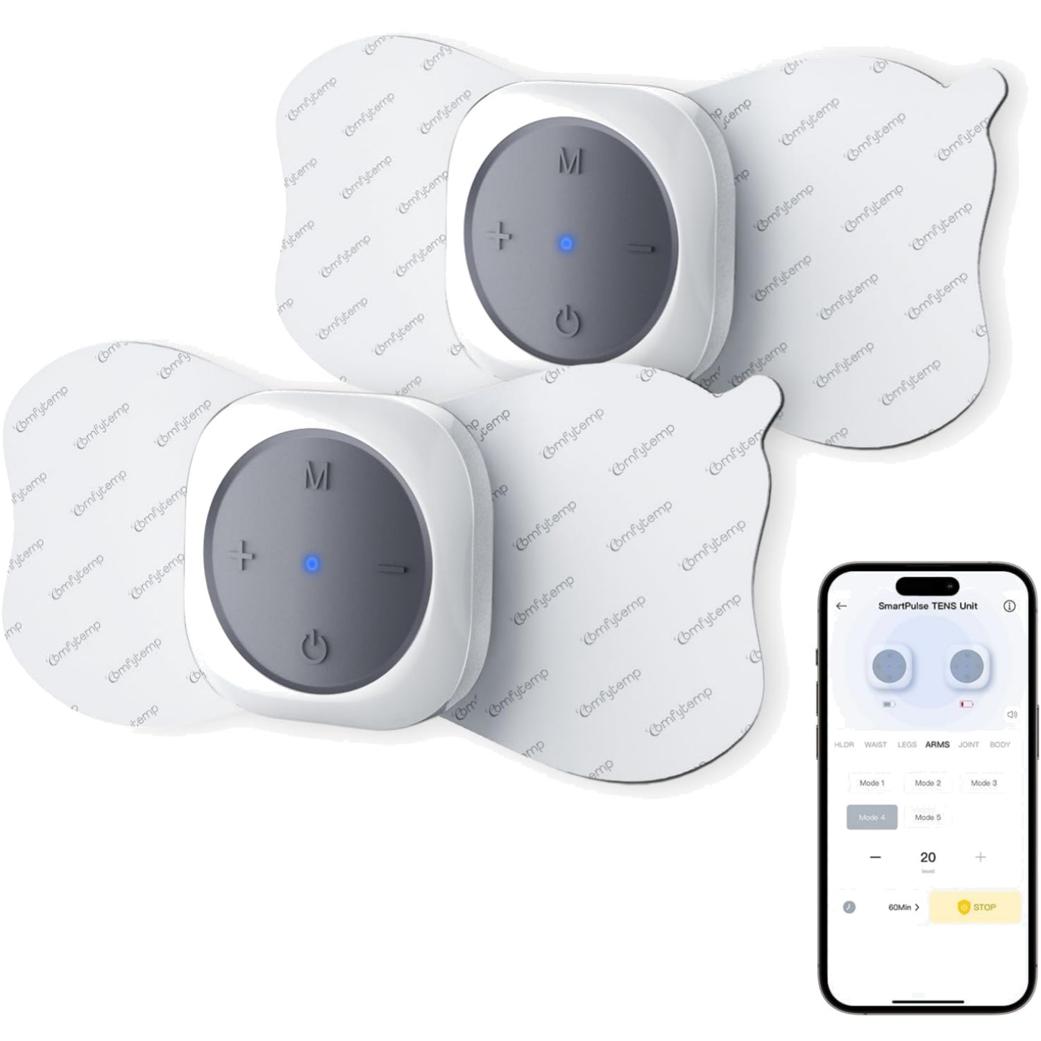 FSA HSA Eligible Wireless TENS Unit – Smart Pain Relief Device with Pads