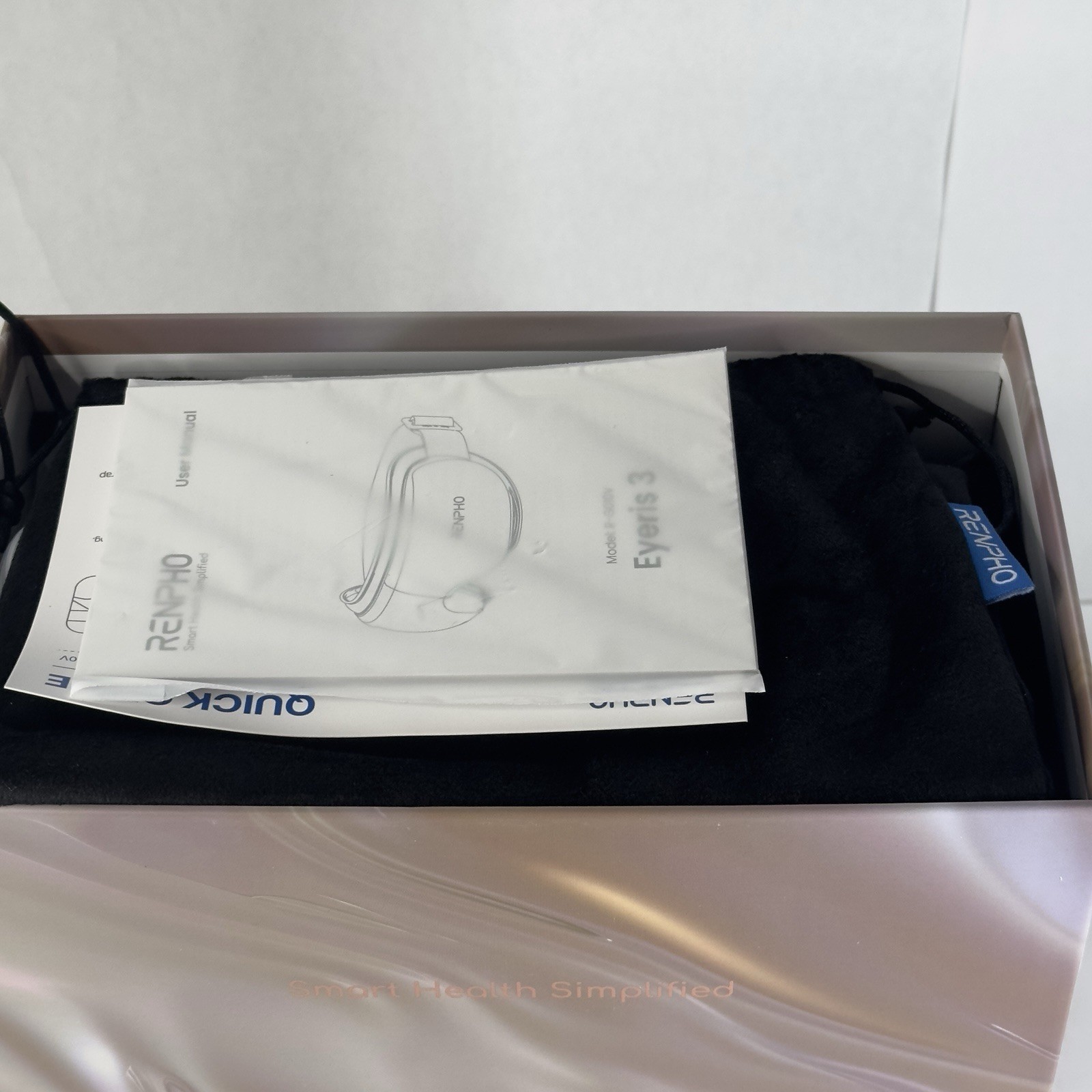 RENPHO Eyeris 3 Rosé Eye Massager Voice Controlled Heated& Cooling for Migraines