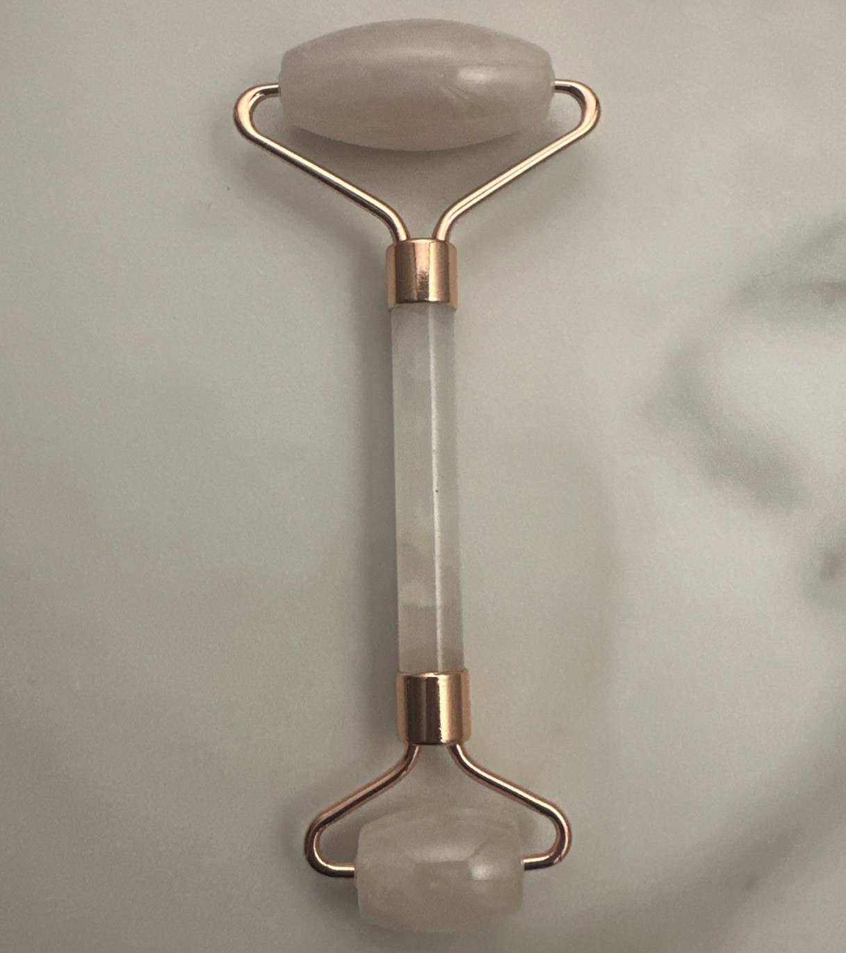 Rose Quartz Crystal Face Roller Massager Healing Anti Aging Tool Self Love New