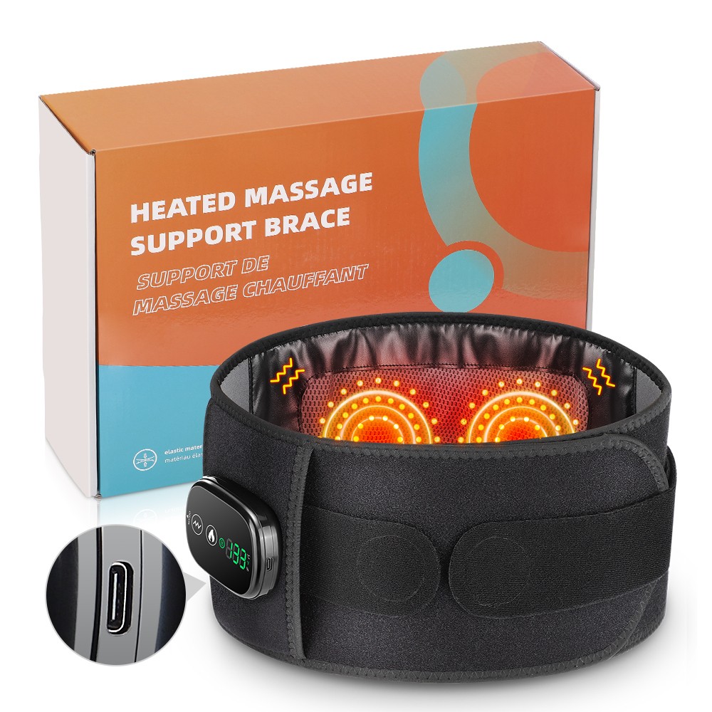 Red Light Therapy Belt Cordless 5000mAh Infrared Waist Wrap Vibration Back Pain