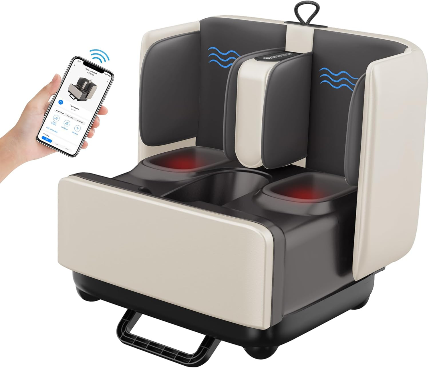 2-In-1 Shiatsu Foot Massager&Foot Rest,Fsa HSA Eligible Foot and Calf Massager w