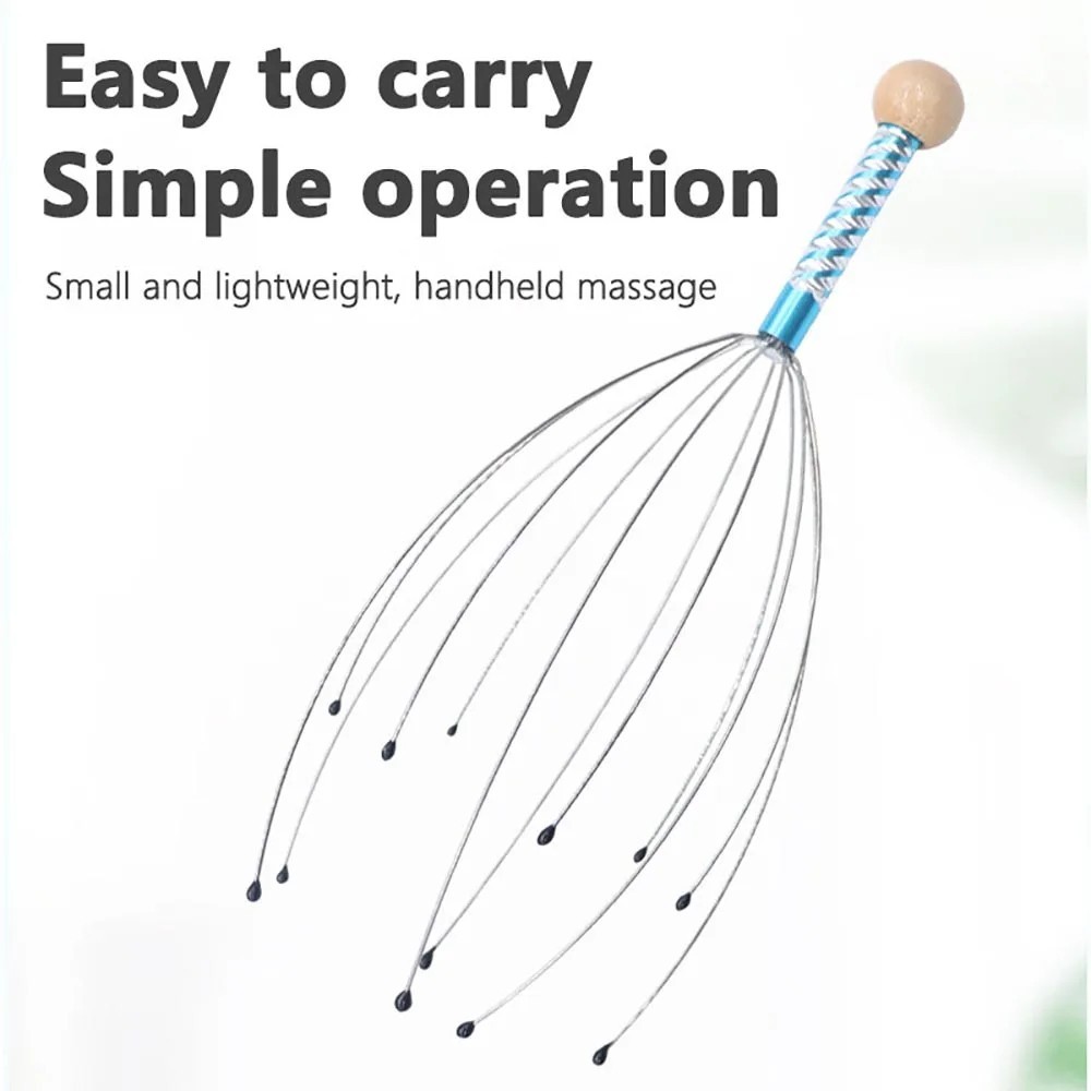 2pc Head Massager Scalp Scratcher Stress Relief Octopus Claw Relaxer Brain Tool