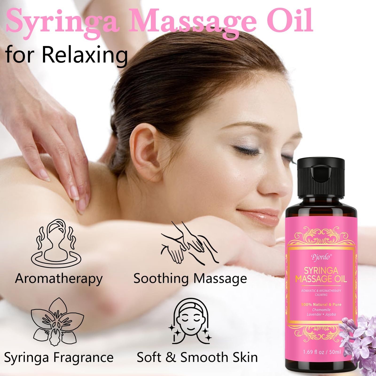 Pjordo 5 Pack Massage Oil for Therapy, 0.34 Fl Oz (Pack of 5), Yellow