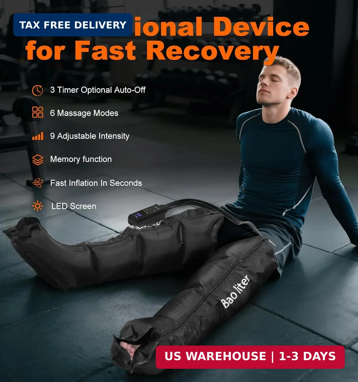 Leg Compression Massager,Professional Full Leg Sequential Pressure Boots, Air Co