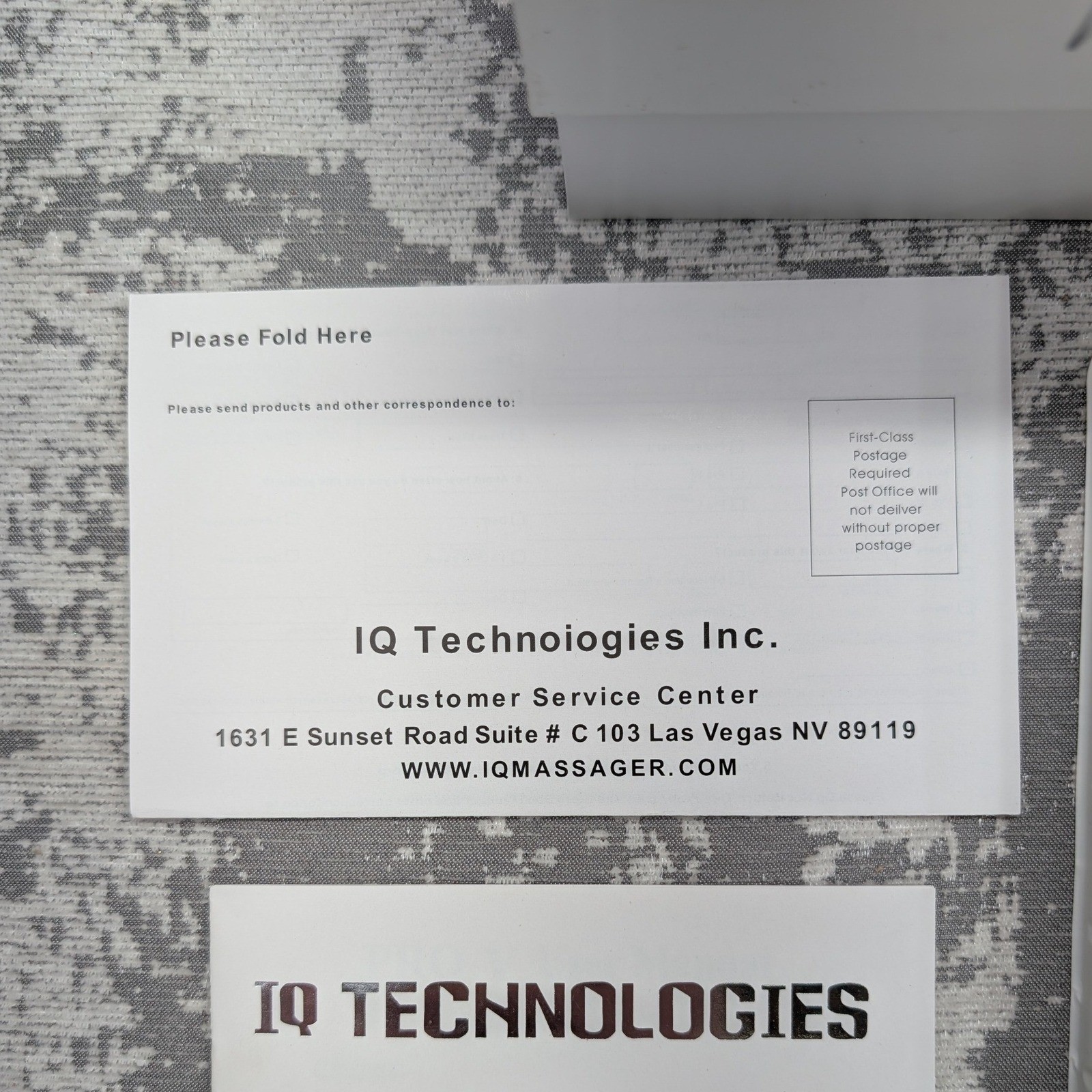 IQ Technologies PRO V Electronic Pulse Massager Therapy Device Kit