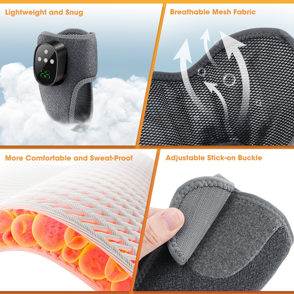 Electric Foot Ankle Massager Pain Relief 4 Modes Vibration Infrared Hot Compress