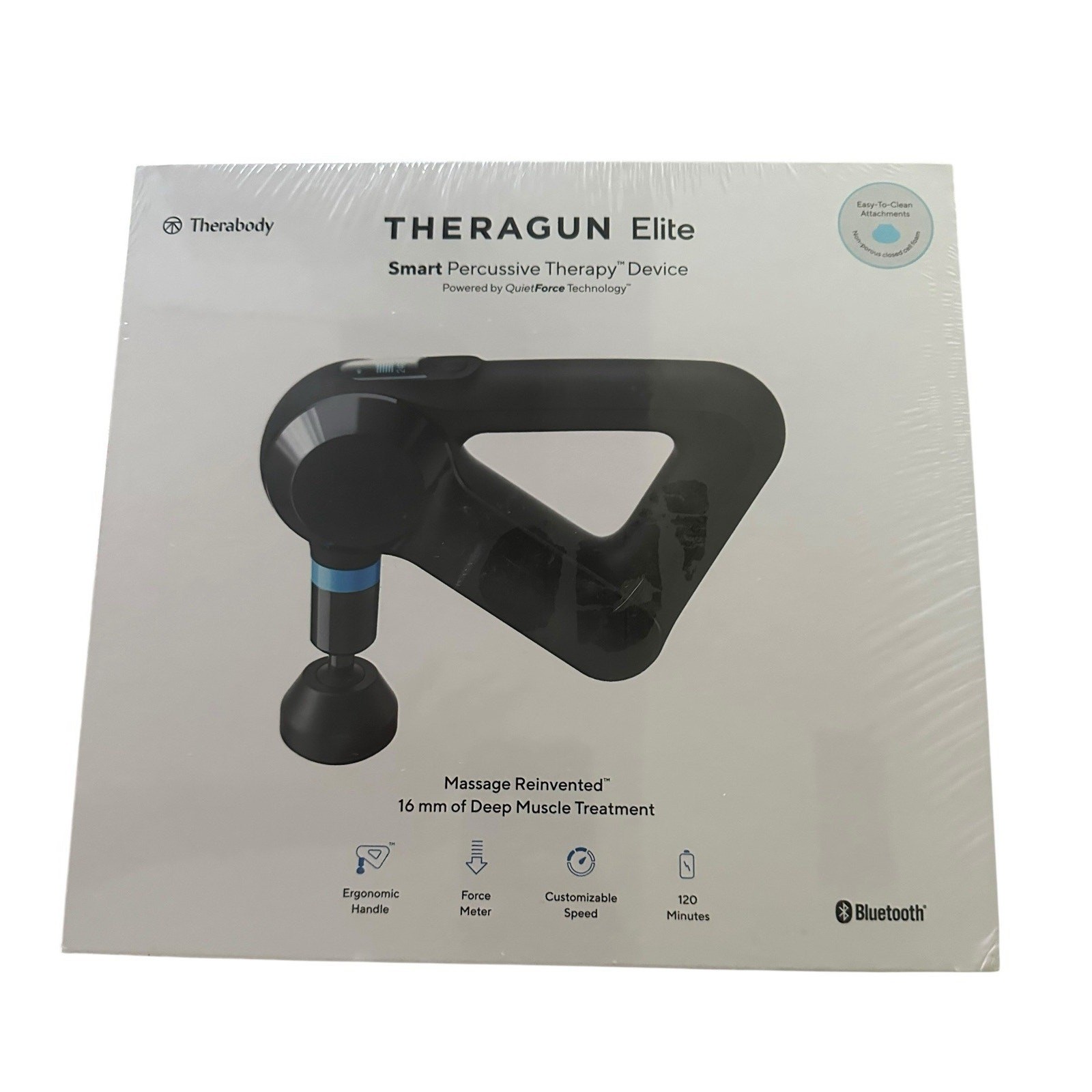 Theragun Elite Ultra-Quiet Handheld Deep Tissue Massage Gun Black SEALED