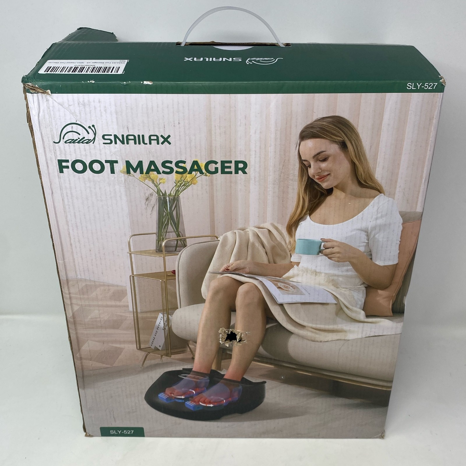 Snailax SLY-527 Shiatsu Foot Massager w/ Heat & Compression – Black