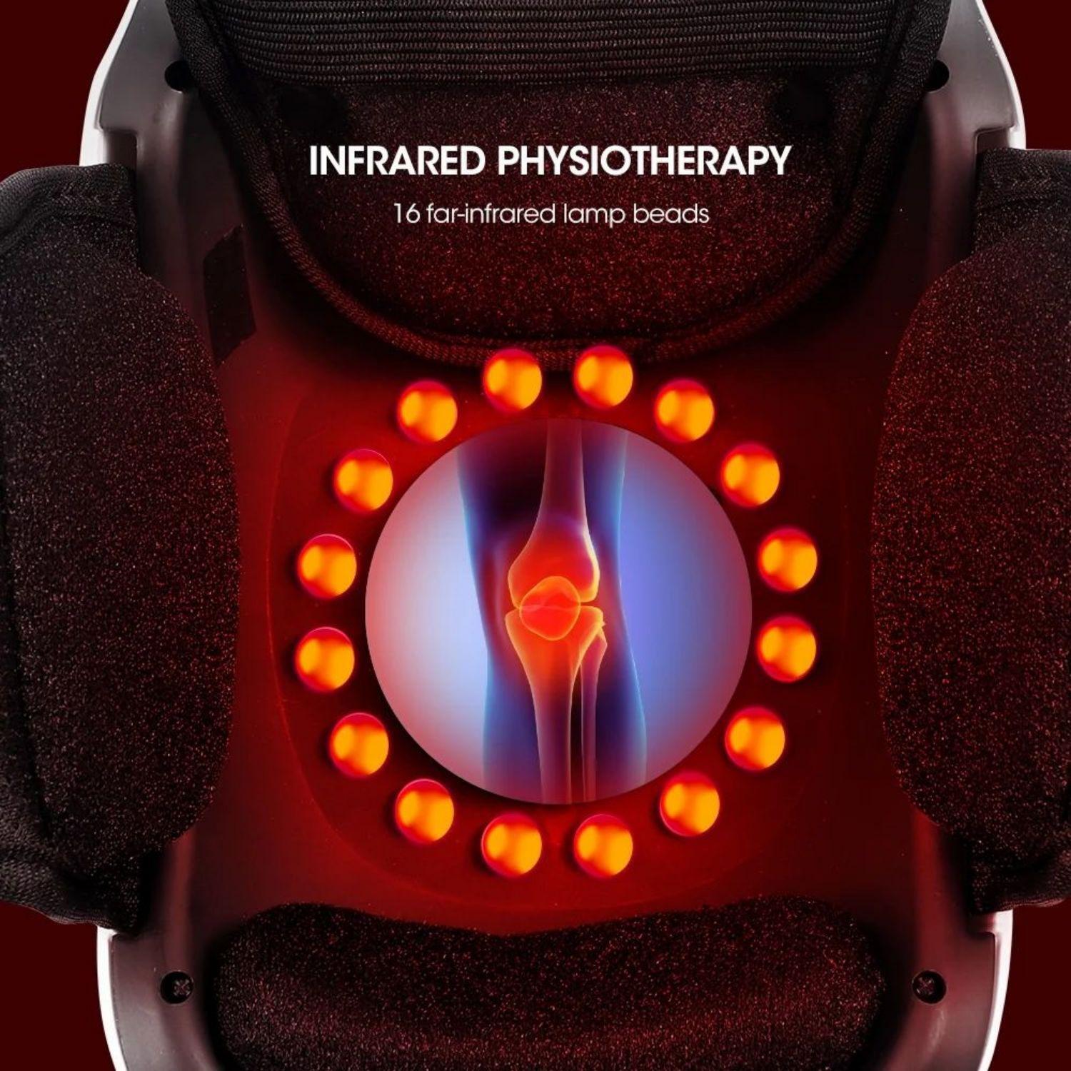 Wireless Heated Knee Massager- Electric Massage Pad with Vibration &hot Compress