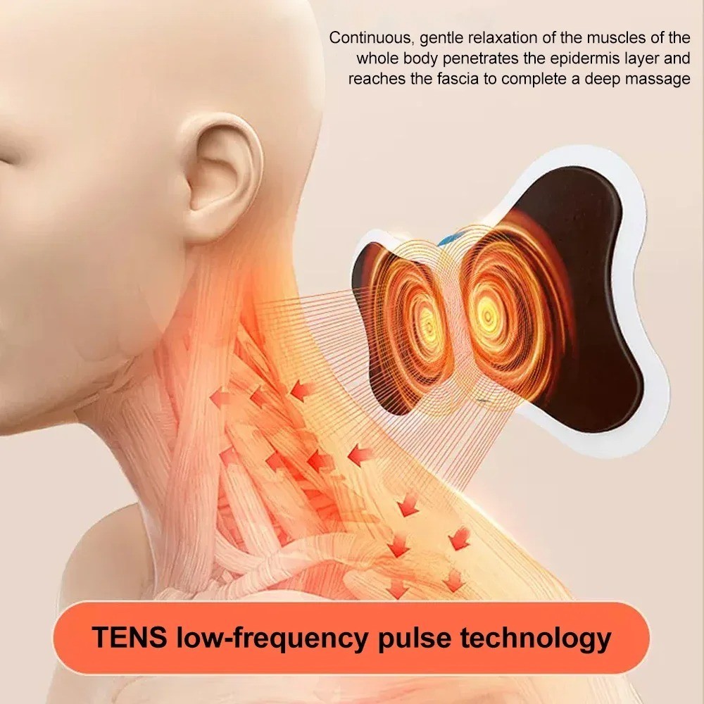 Electric Neck Massager EMS Muscle Massage Stimulator Low Frequency Instrument B