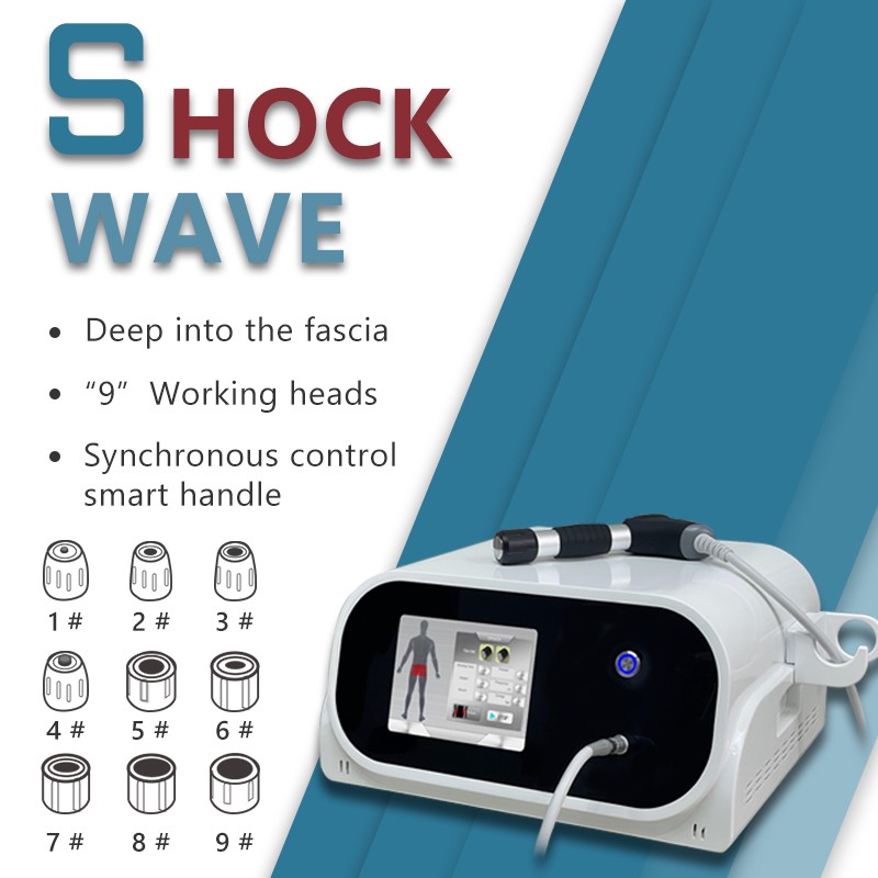10 Bar Pneumatic Shockwave Therapy Machine For Muscle Pain Relief Body Massager