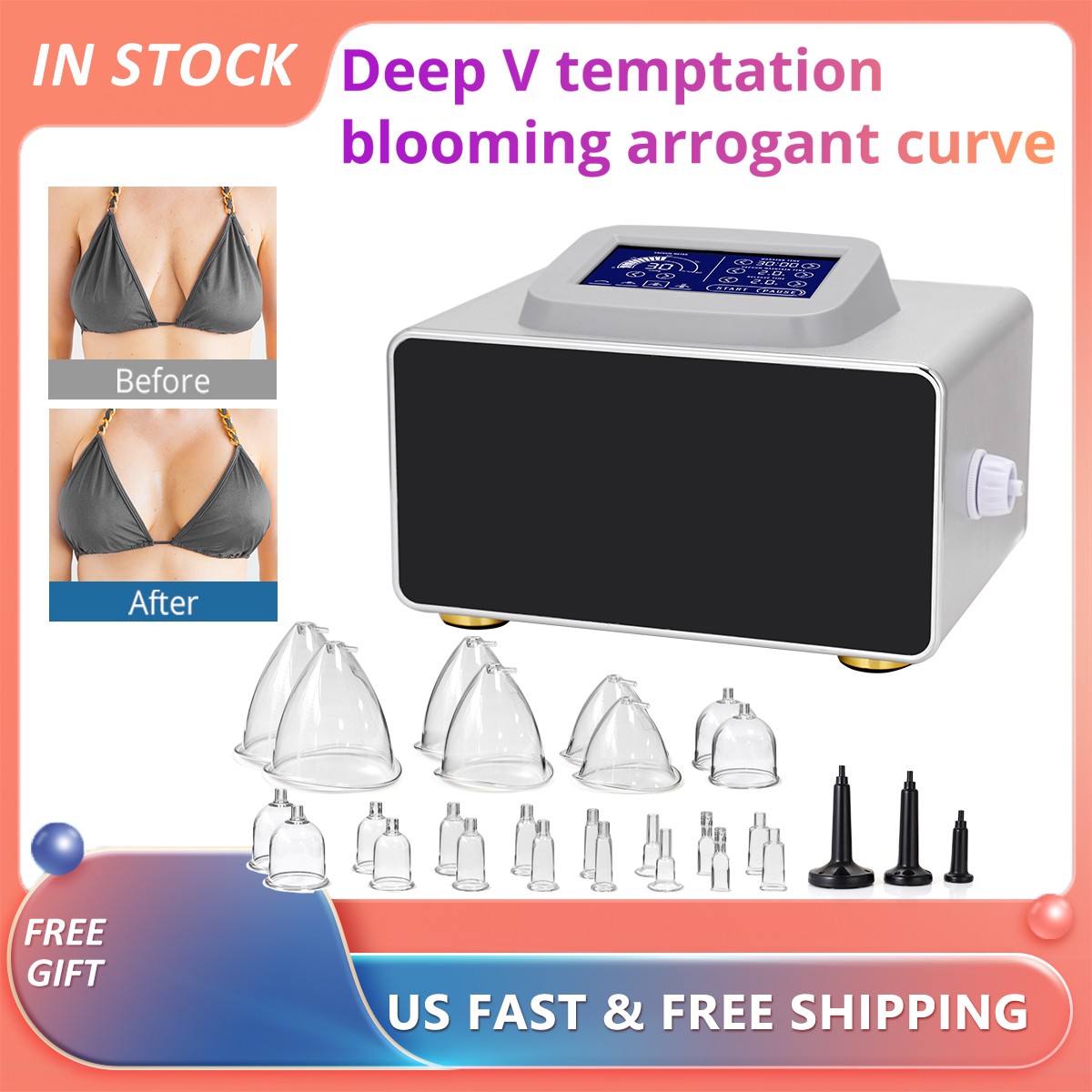 120ml Cups Breast Enlargement Butt Lift Machine Body Scraping & Cupping Massage