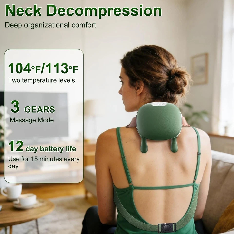 The Handiva Massager with Heat Neck Massagers, Deep Tissue 3D Kneading Shiatsu