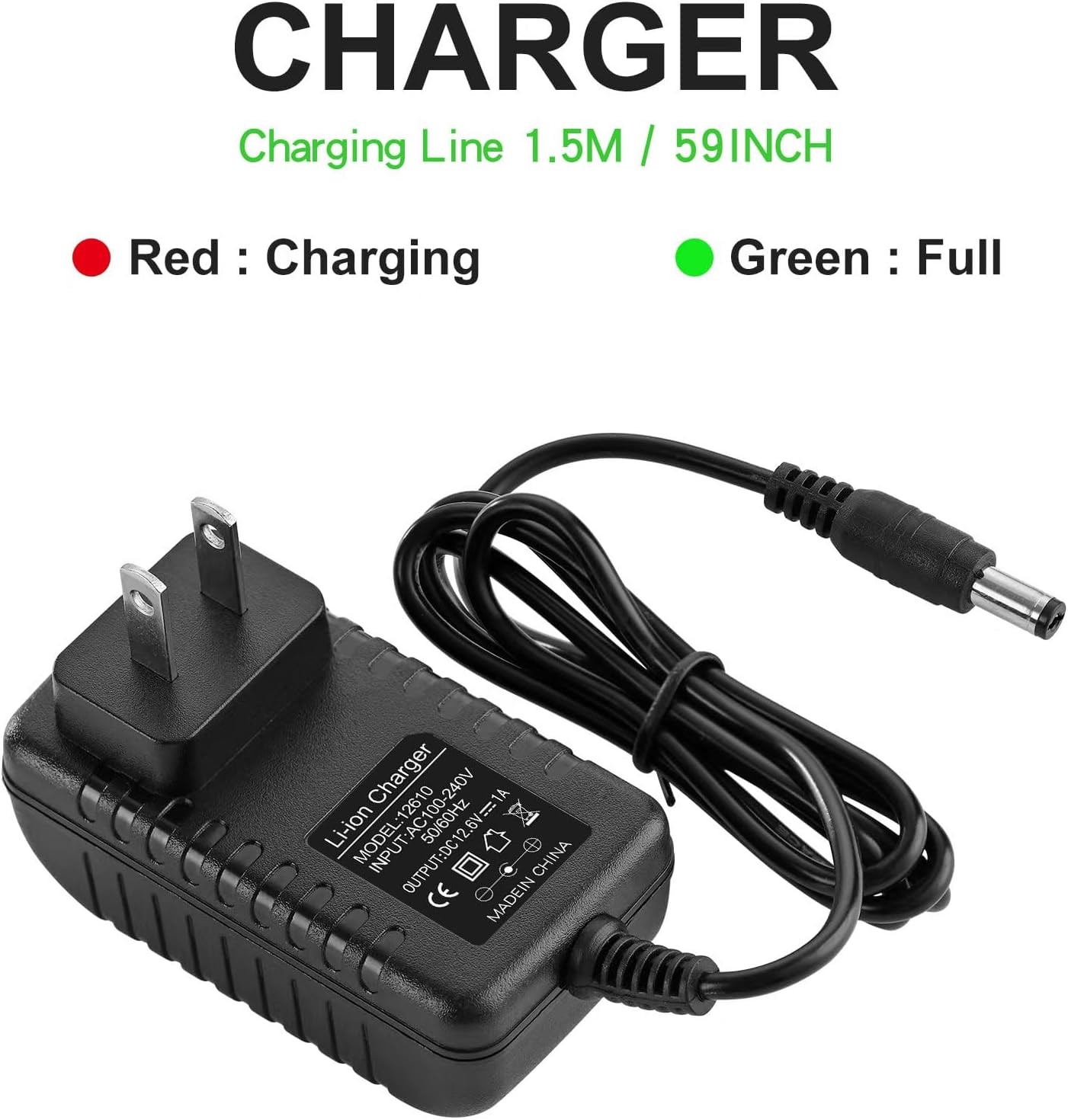 Massage Gun Charger 12v ~ 12.6v 1.0A for Power…