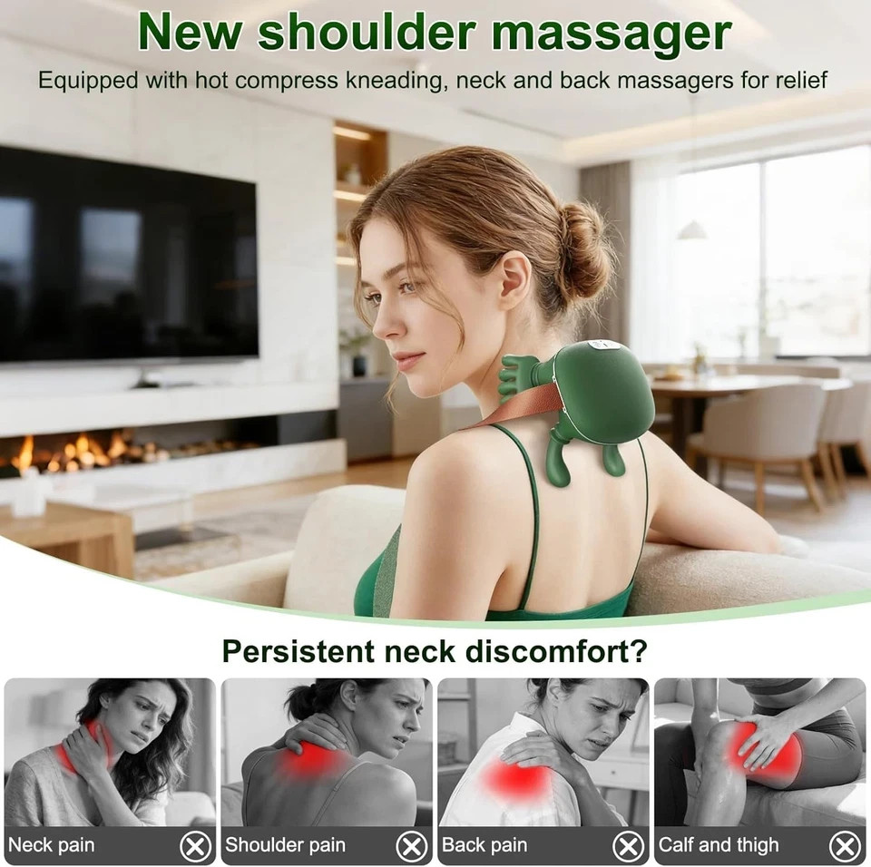 The Handiva Massager with Heat Neck Massagers, Deep Tissue 3D Kneading Shiatsu