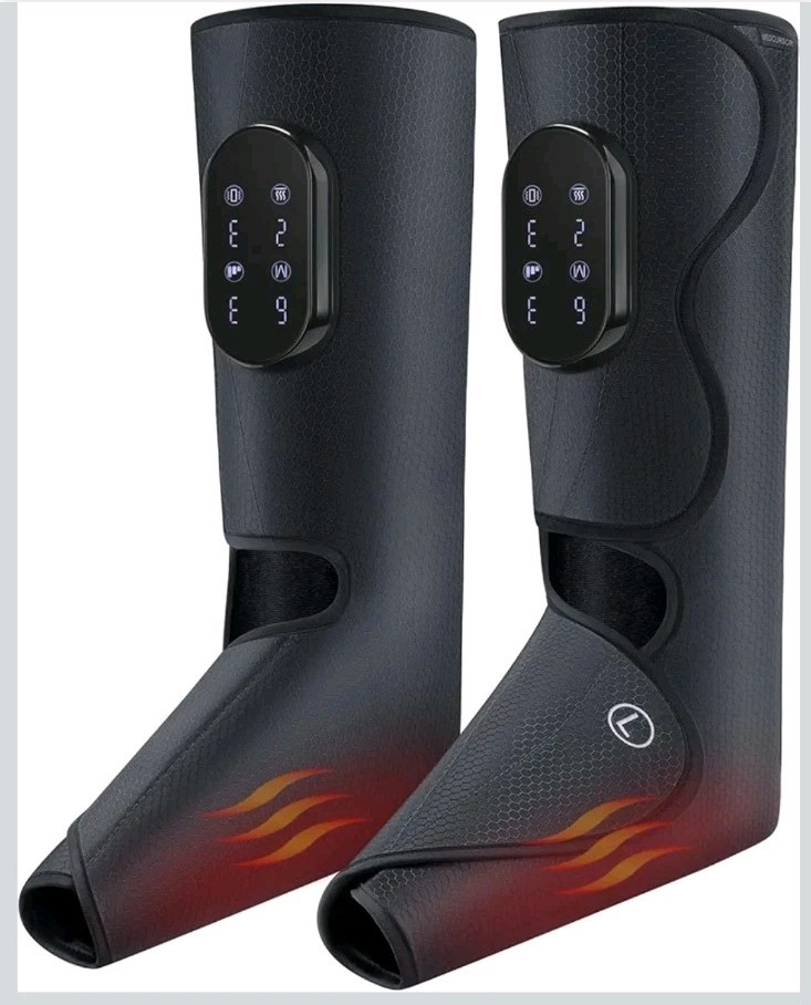 Medcursor Air Compression Leg Massager with Heat, Calf and Foot Massager