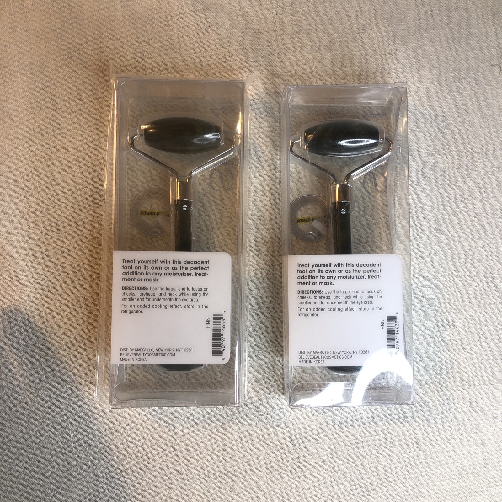 2 Believe Beauty Jade Facial Roller-double ended facial massage-New In Package
