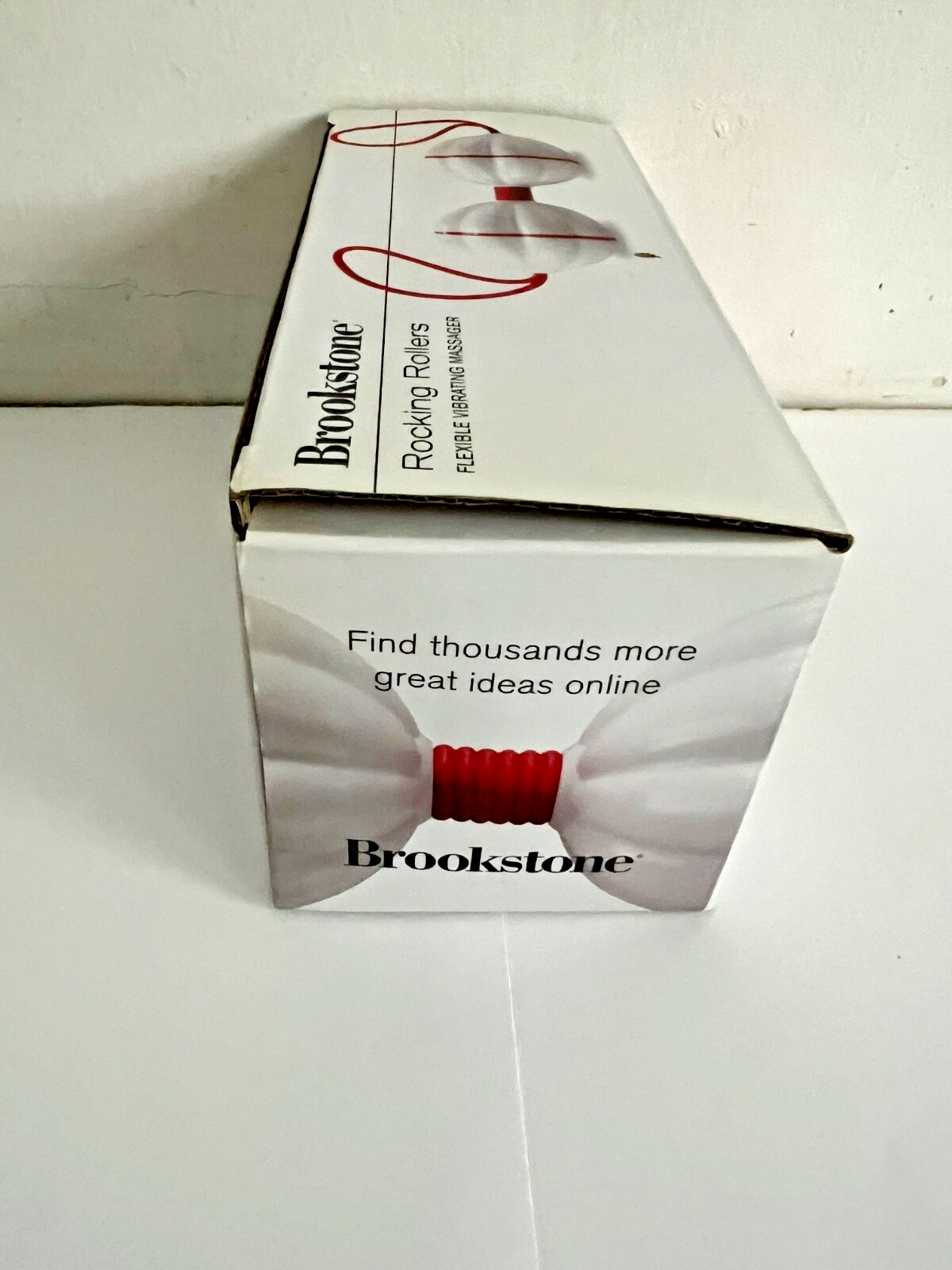 BROOKSTONE BACK MASSAGER Rocking Rollers Portable Vibrating Battery Operated ❤️
