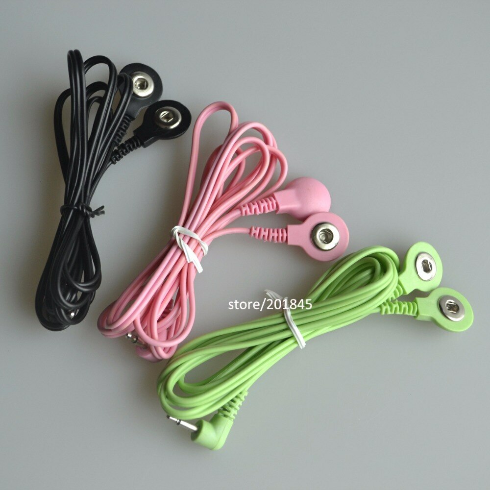 3Pcs Tens Massager 2 in 1 Head DC 2.5mm Electrode Wire Connecting Cable