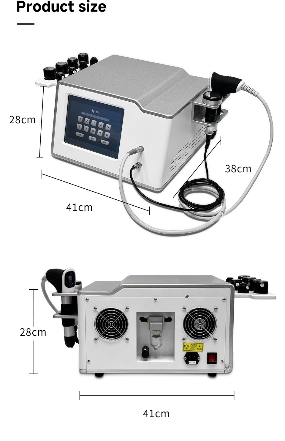 2IN1 ESWT Pneumatic 10bar Shockwave Therapy Machine Muscle Pain Relief Massage