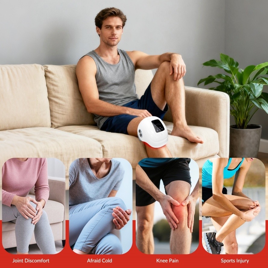 5 In 1 Knee Elbow Relax Machine Vibration Red Light Therapy For Pain Relief