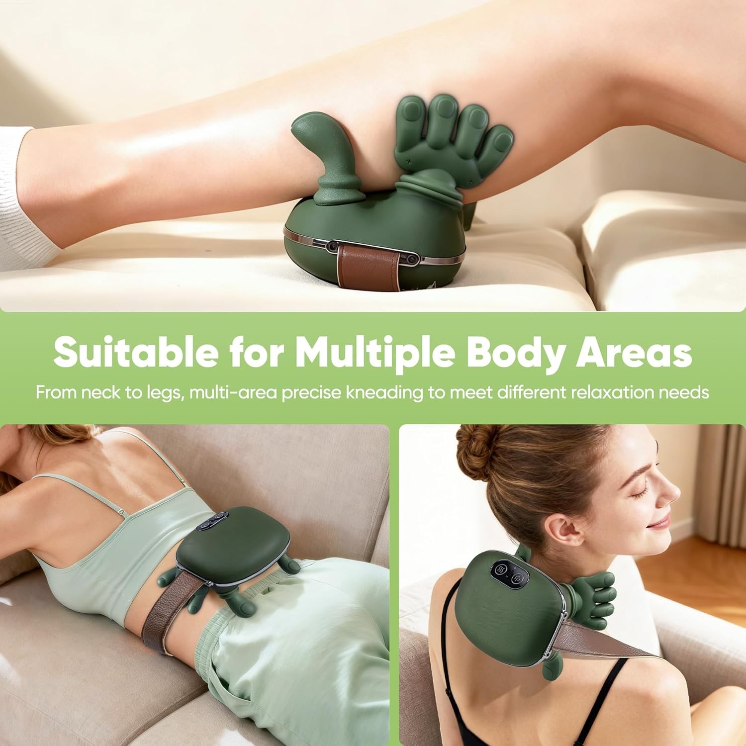4D Neck Massager with Heat – Neck and Back Shiatsu Massager for Relieve Fatigue