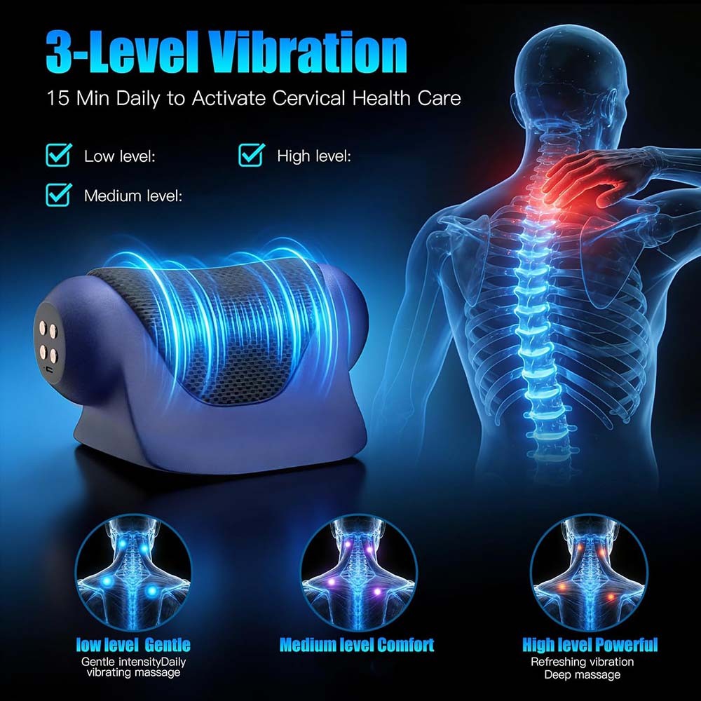 Massager New Neck Relaxer Portable Shiatsu Massage Pillow Cervical