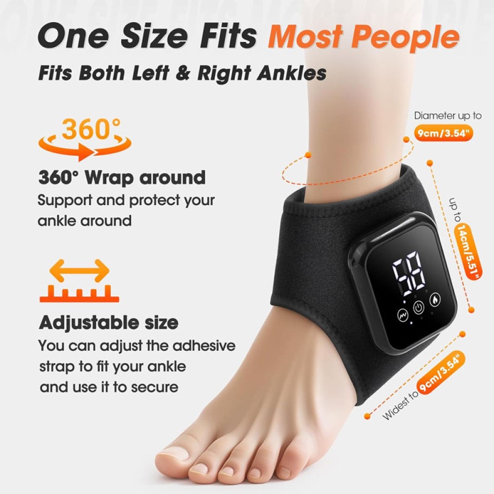 2x Electric Foot Ankle Massager Heating Vibration & Hot Compress Pain Relief