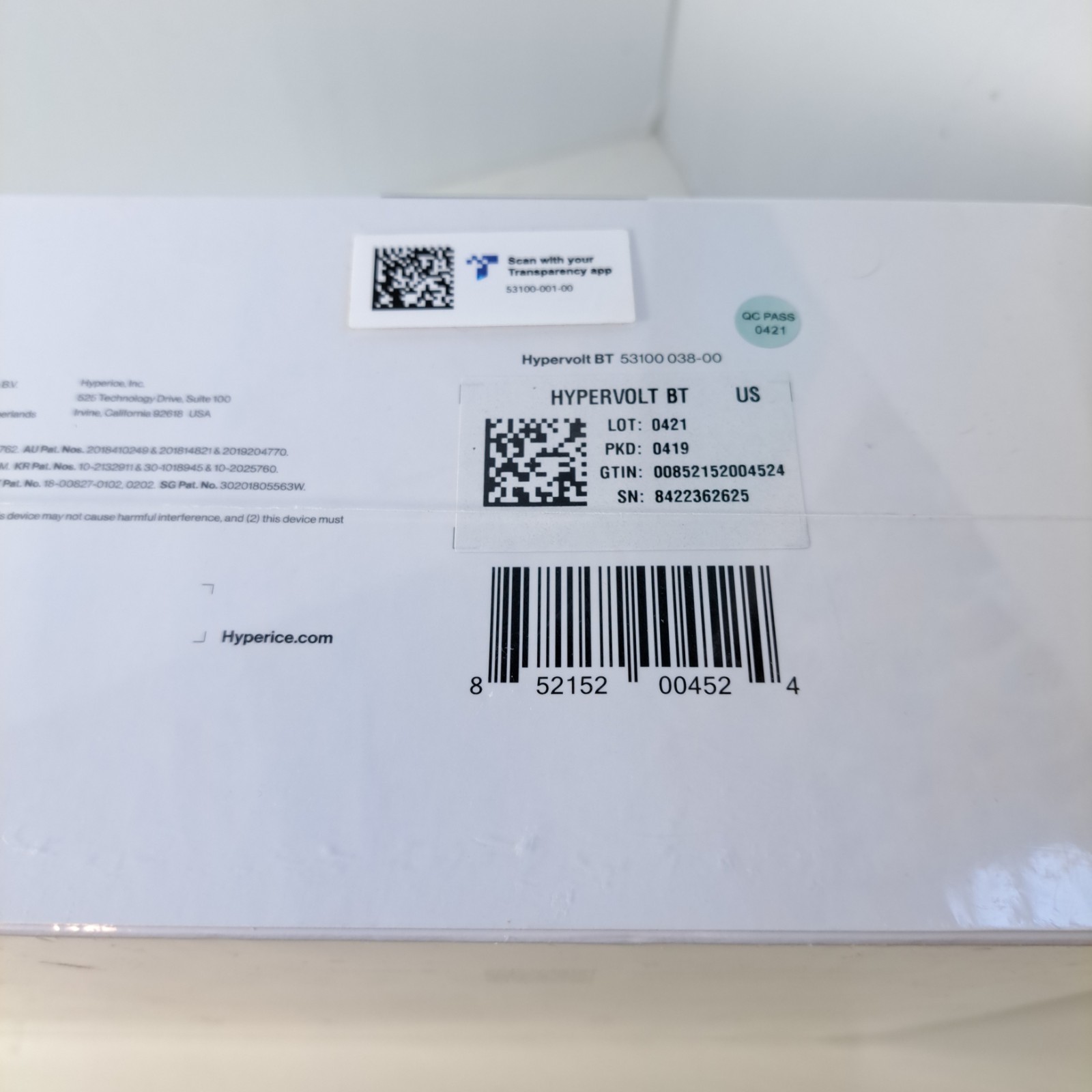 New and Sealed Hyperice Hypervolt Bluetooth Percussion Massage Device