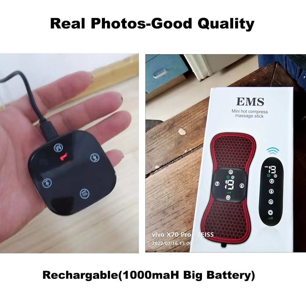 EMS Neck Massager Portable Intelligent Massager 3 Heat 6 Mode 19 Intensity