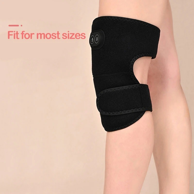 Electric Heating Massager Vibration Knee Joint Pad Brace Leg Therapy Pain Relief