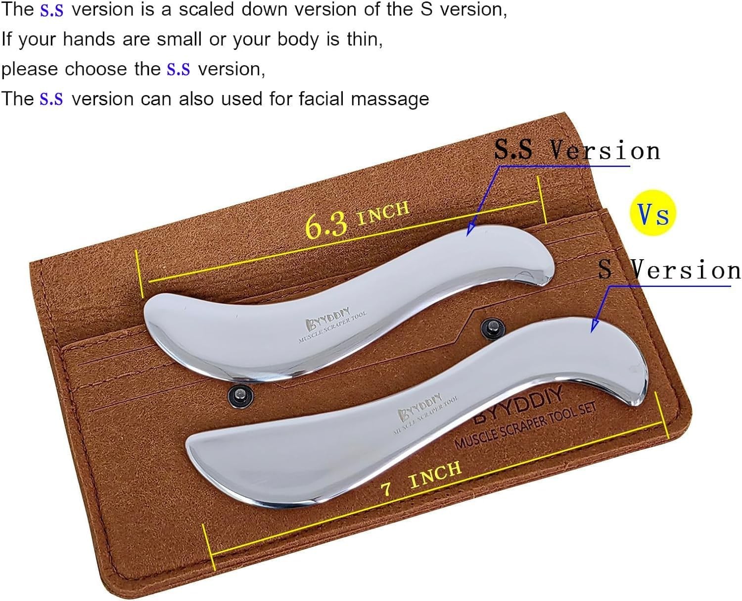 Stainless Steel Gua Sha Muscle Scraper Tool,Scar Tissue Tool,Physical Therapy To