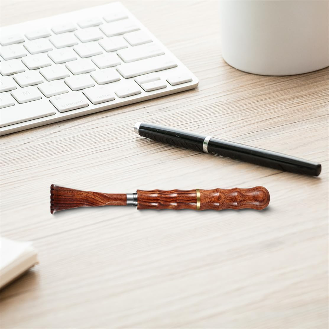 Portable Extendable Back Scratcher, Telescoping Bamboo Back Scratcher with Woode