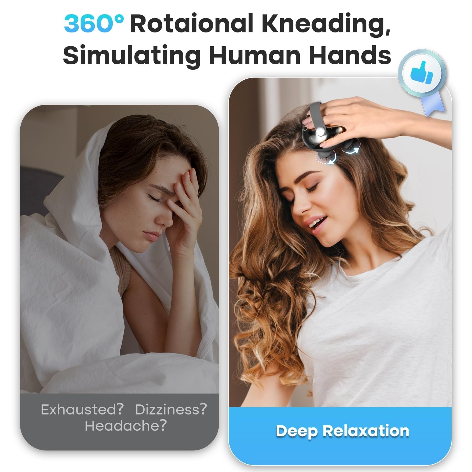Arboleaf Electric Scalp Massager Rechargeable IPX7 Waterproof Head Massager