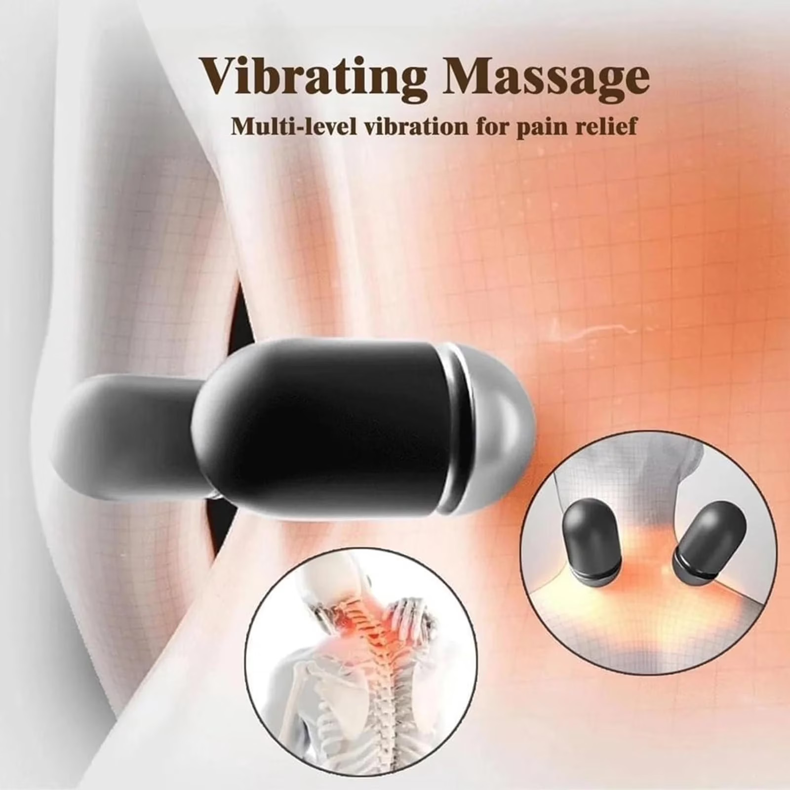 3-in-1 Back Massager Cushion Neck Shoulder Massage with Heat Gray