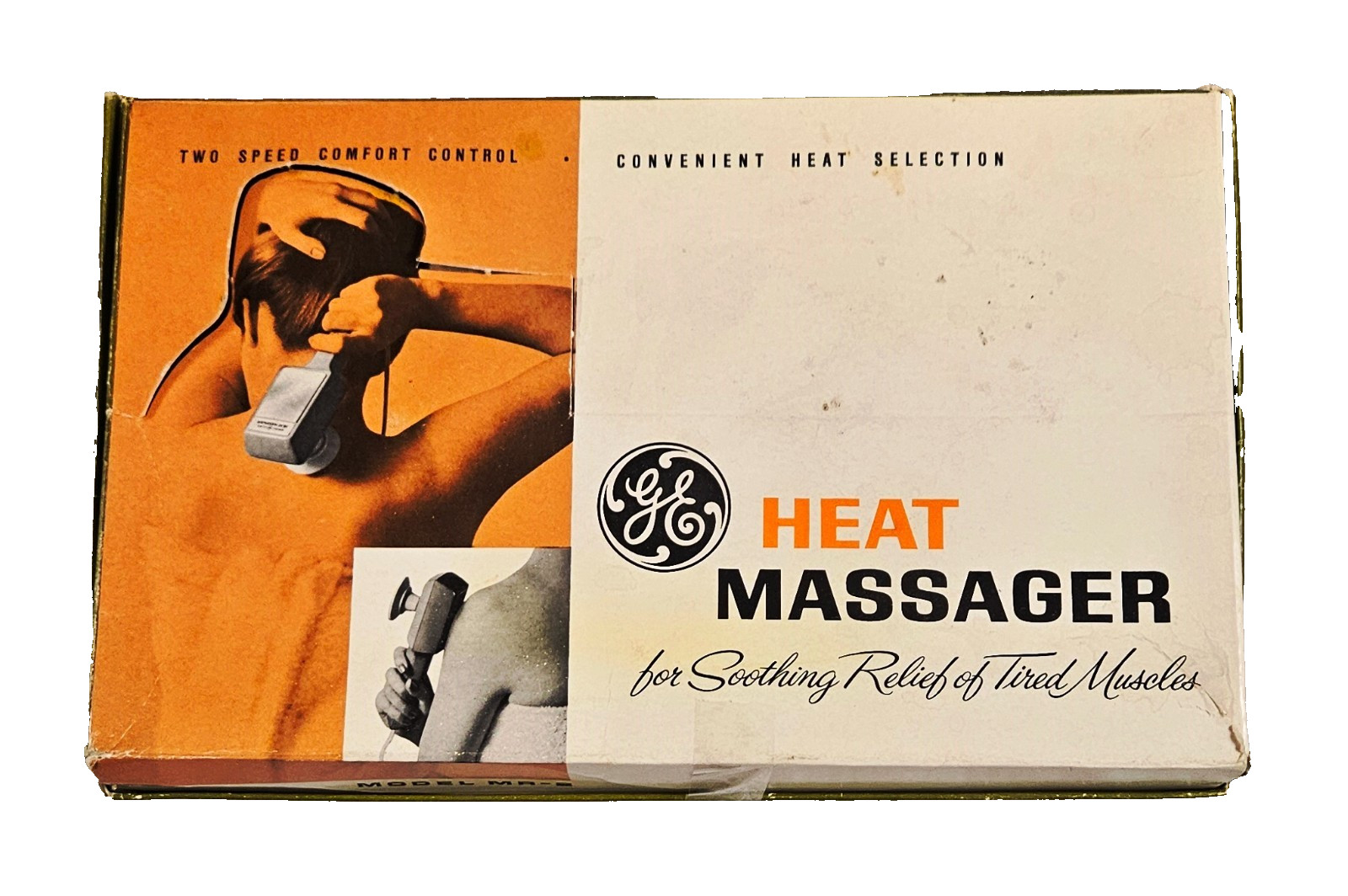 GE VTG Heat Massager Vibrator MR-2 Box & Attachments vibrating 1970’s