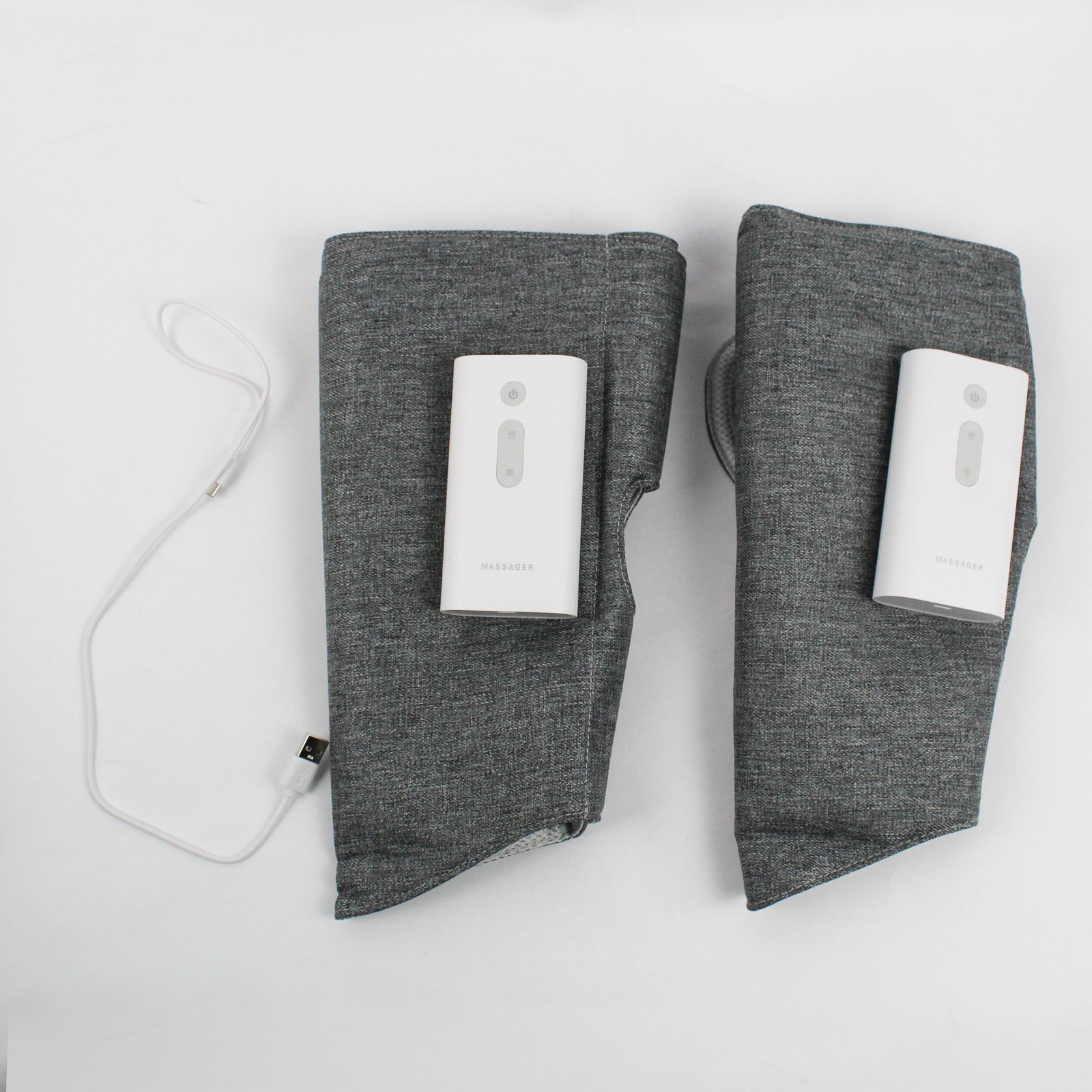 Set Of 2 Unbranded Portable Calf Massagers W/ Charging Cord Gray 5W 5V