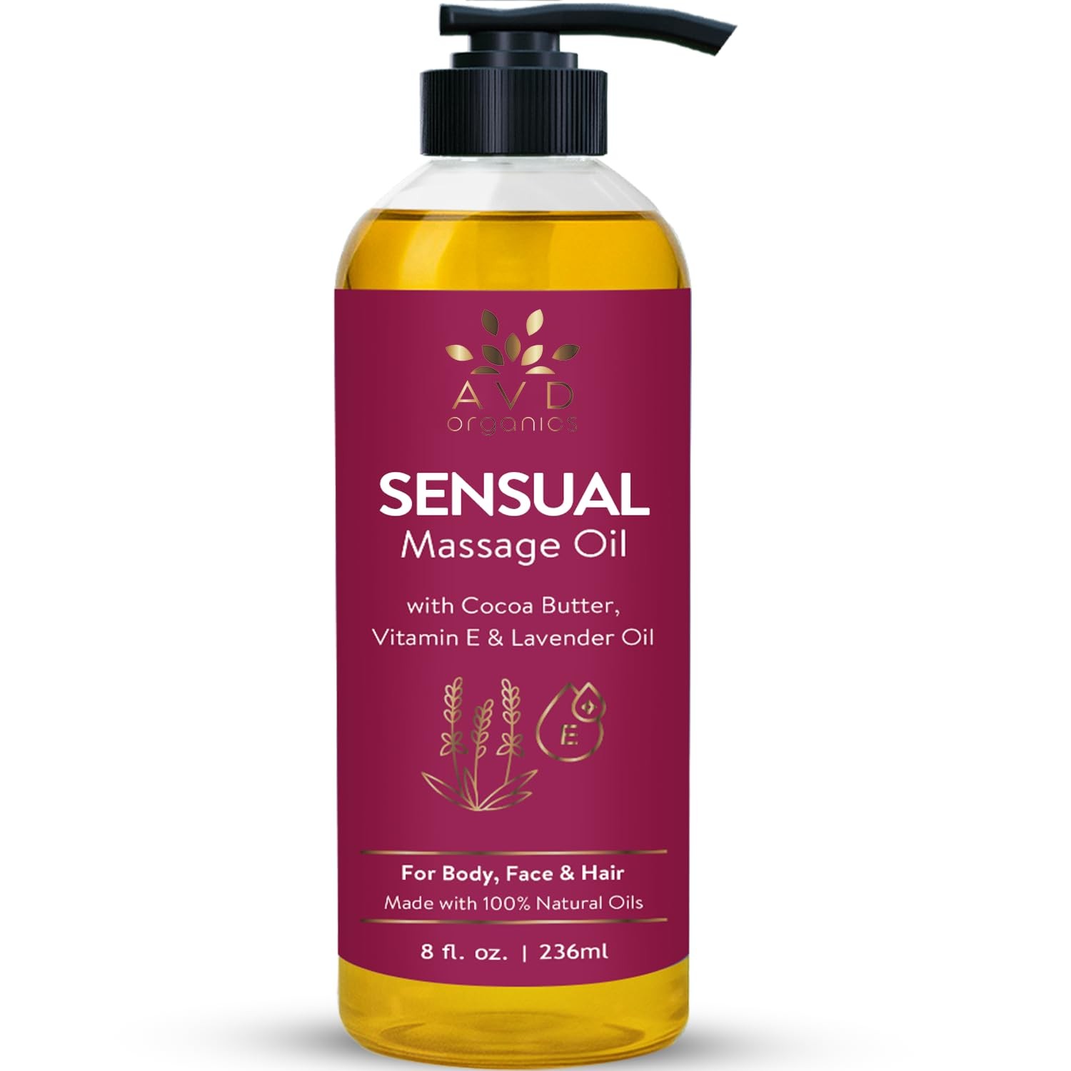 Sensual Massage Oil 236 ml | Intimate Moments & Enhanced Stimulation |Aromath…