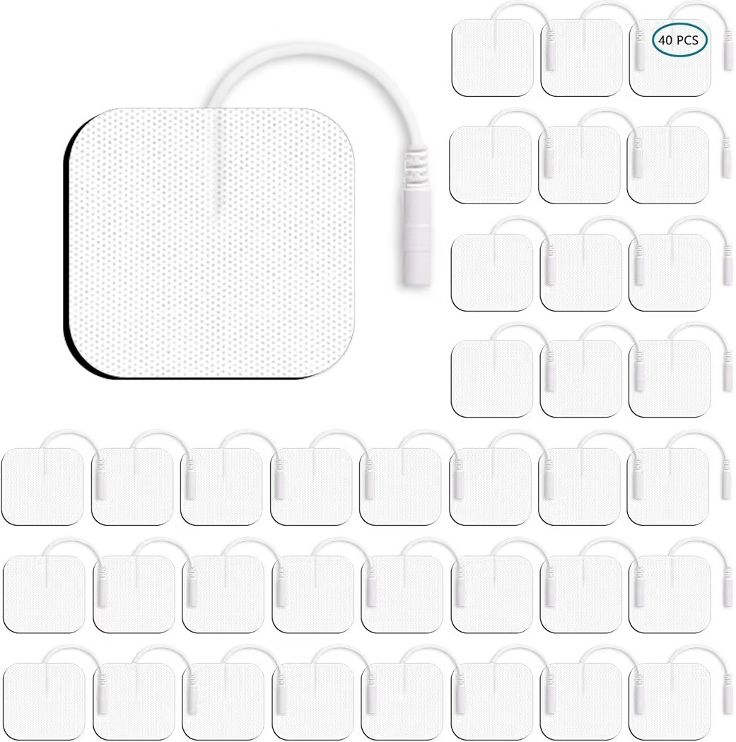 Premium TENS Electrodes 2×2 Square Replacement Patches Reusable 20 Pieces